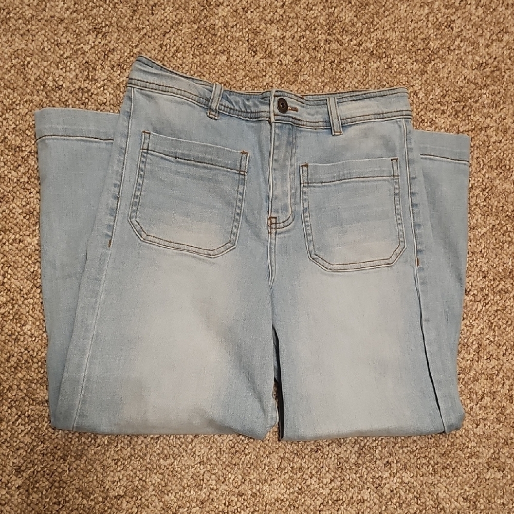 Matilda Jane High Rise Wide Legged Capri Jeans Size 4